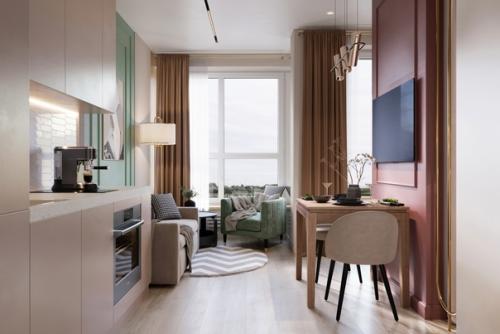 Заканчиваю свой дизайн - проект интерьера квартиры - студии в ЖК Гавань Капитанов. 02