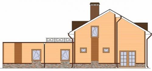 Проект одно - двухэтажного жилого дома Элин - утонченная асимметрия. 01 Проект одно - двухэтажного жилого дома Элин - утонченная асимметрия. 01