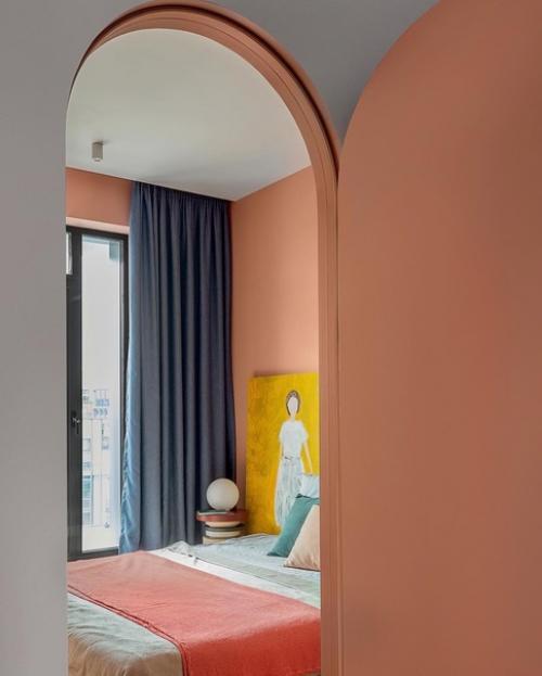 Цветной интерьер 1-комнатной квартиры 45 кв. 08