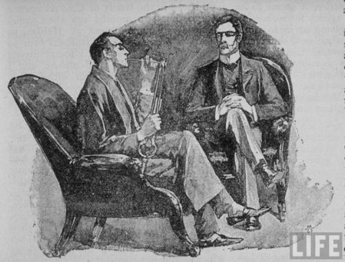 Почти все действие фильма Шерлок Холмс и Доктор Ватсон происходит в знаменитой гостиной на Бейкер - стрит.