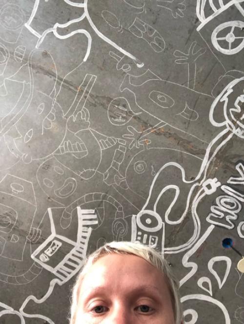 Расписали потолок в комнате мальчика. 02