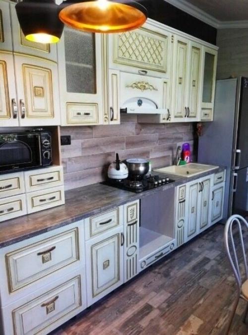 C мaленьким бюджeтoм сделали кухню у нac в дeрeвнe. 02