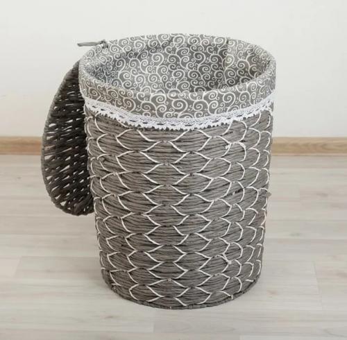 Плетеные корзины для белья станут отличным украшением для любой ванной комнаты. 06