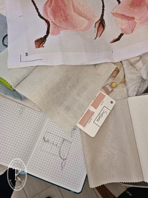 Ванильная кухня.  Именно такой я ее увидела, когда пришла на замер и подбор ткани. 08