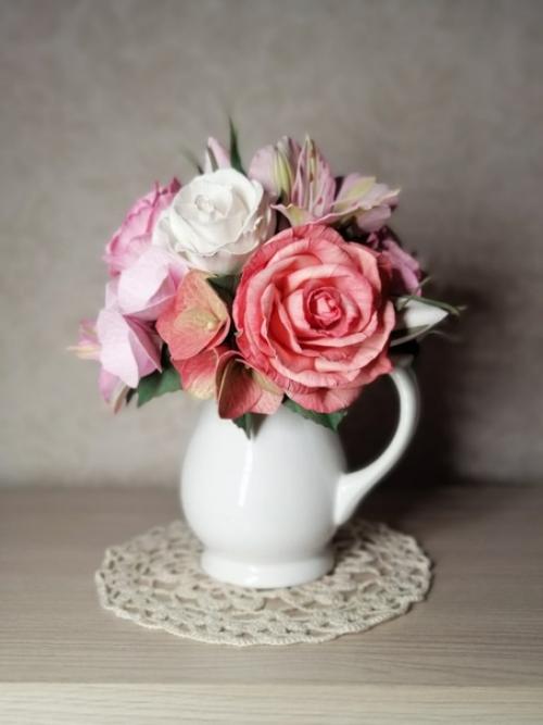 Интерьерная композиция в керамическом кувшинчике Изящная умноженная на 4. 01