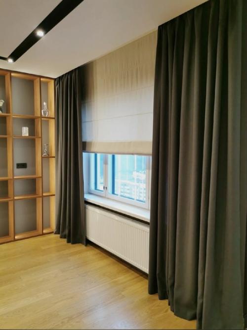 Оформление большой гостиной и кухонной зоны. 02