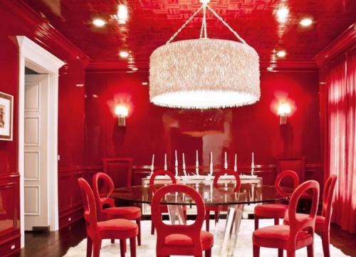 Нестандартный интерьер. В красном, белом и чёрном цветах. 03