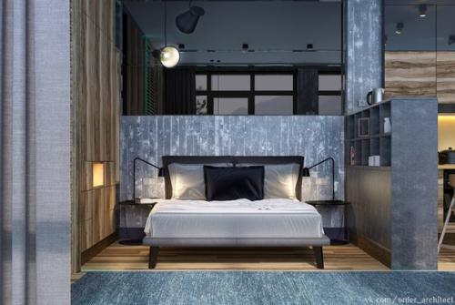 Готова визуализация интерьера маленького гостевого дома, внешний объем которого выкладывался постом ранее. 05