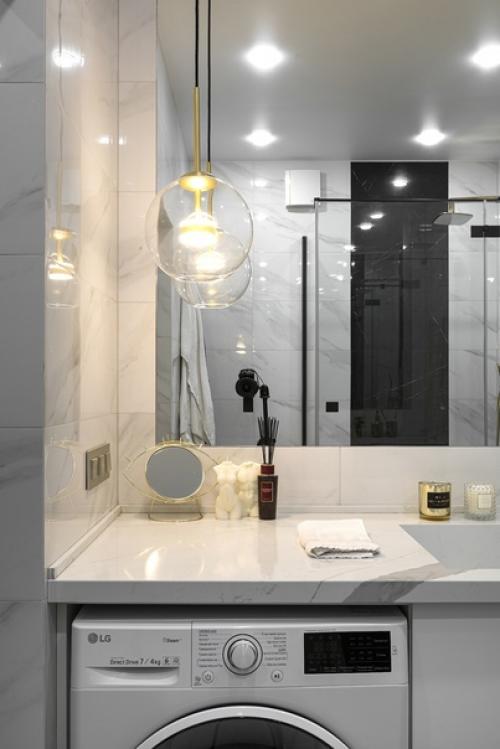 Очень красивый, современный интерьер раздельного санузла. 03