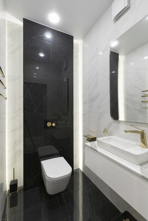 Очень красивый, современный интерьер раздельного санузла. 05