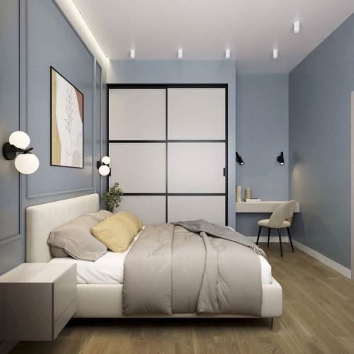 Стильный лаконичный дизайн однокомнатной квартиры. 05