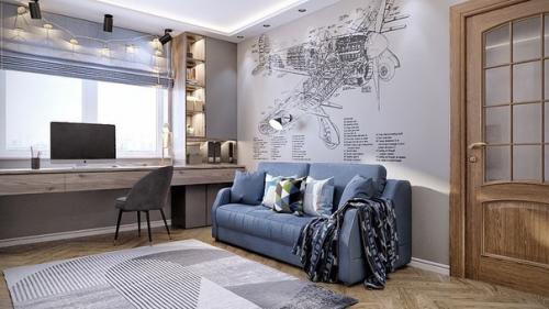 Стильная детская на вырост - дизайн - проект. 01