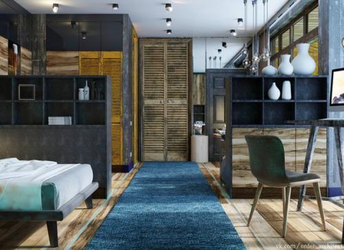 Готова визуализация интерьера маленького гостевого дома, внешний объем которого выкладывался постом ранее. 02