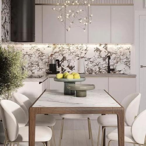 Очаровательная и практичная кухня - гостиная. 02