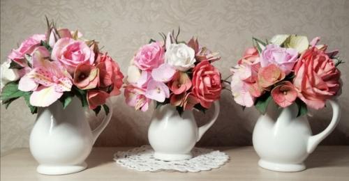 Интерьерная композиция в керамическом кувшинчике Изящная умноженная на 4. 02