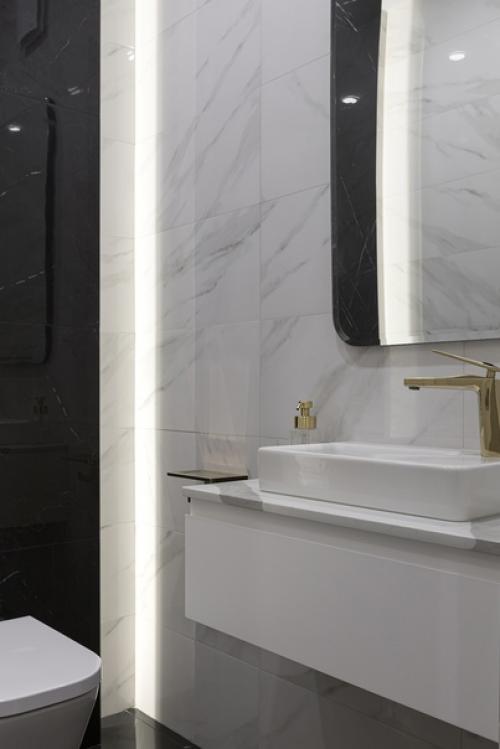 Очень красивый, современный интерьер раздельного санузла. 06