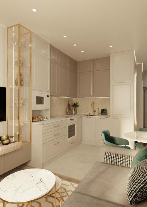 Проект 1-комнатной квартиры 39, 7 м 2 в Санкт-петербурге. 03