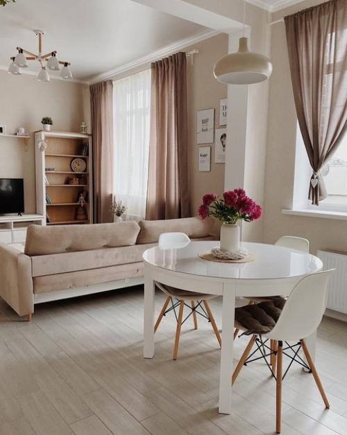 Интерьер в светлых оттенках. 01