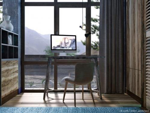 Готова визуализация интерьера маленького гостевого дома, внешний объем которого выкладывался постом ранее. 04