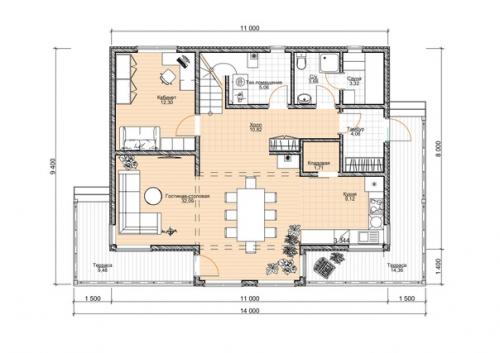 Проект дома Рафаэль заинтересует тех, кто мечтает жить в просторном коттедже. 05