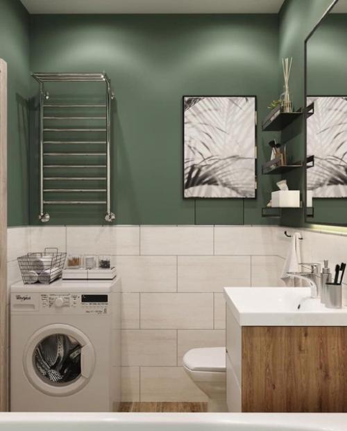 Очень стильная ванная комната. 01