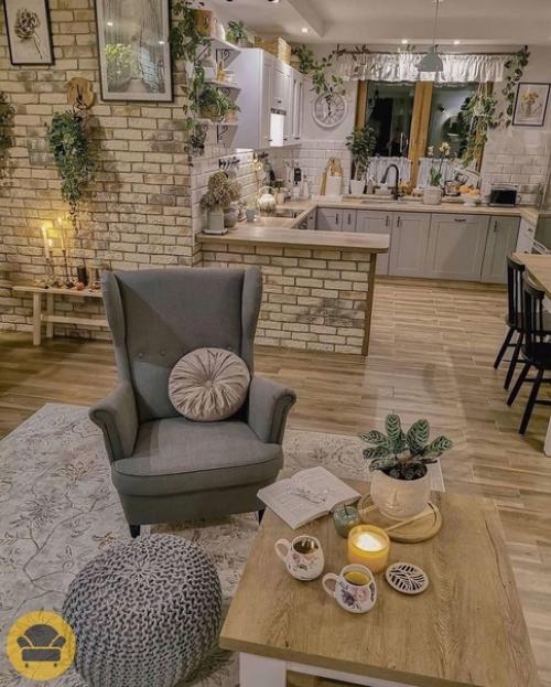 Уютная и просторная квартире с преобладающим в неё стилем лофт. 03