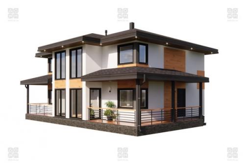 Проект дома Рафаэль заинтересует тех, кто мечтает жить в просторном коттедже. 02