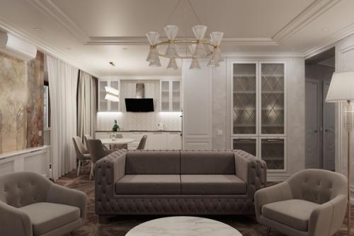 Реализованный проект кухни - гостинной. 08