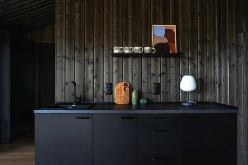 Интерьер выполнен в тёплых, насыщенных природных оттенках: глубокие коричневые, терракотовые и охристые тона создают ощущение уюта и защищённости. 02