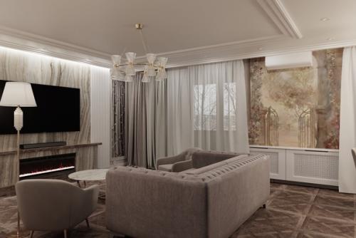 Реализованный проект кухни - гостинной. 09