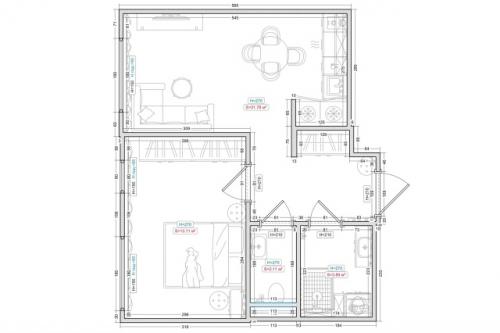 Современный интерьер 1-комнатной квартиры почти 41 м 2 в ЖК малоохтинский 68 в Санкт-петербурге. 09