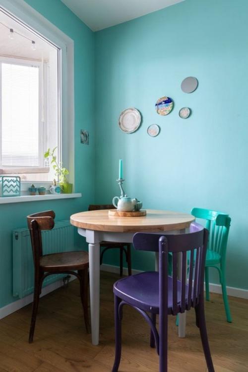 Кухня в стиле Тиффани в интерьере квартиры. 01