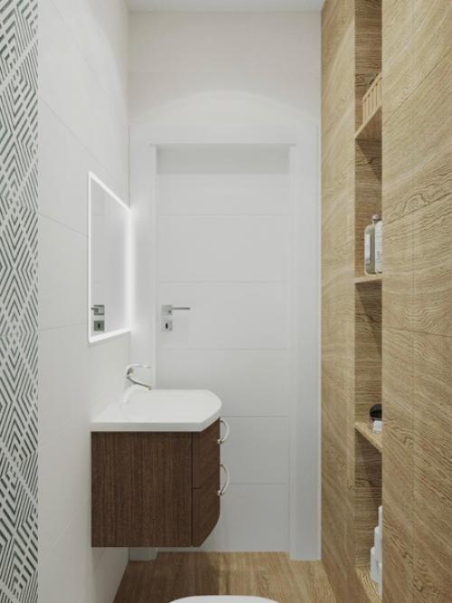 Раскладка плитки в ванной: стены и пол. 01