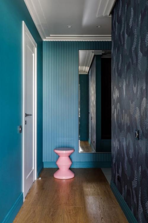 Яркий современный интерьер трехкомнатной квартиры, площадью - 81 кв. 08