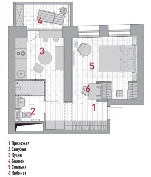 Маленькая квартира в Москве, 36 м. 08 Маленькая квартира в Москве, 36 м. 08