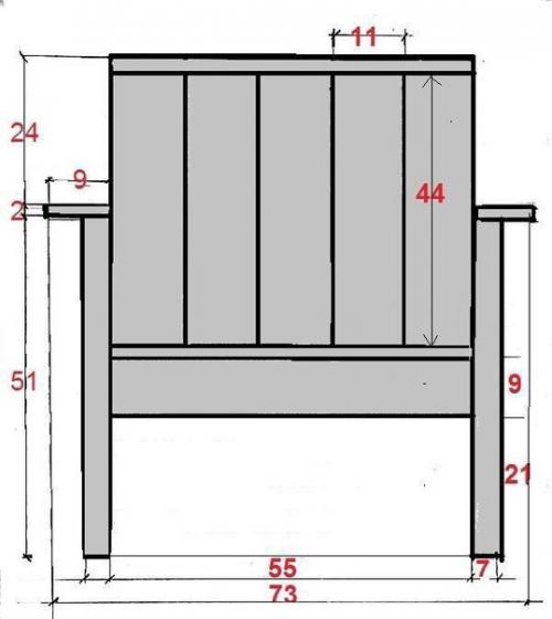 Как сделать дизайнерское деревянное кресло для дачи своими руками. 01
