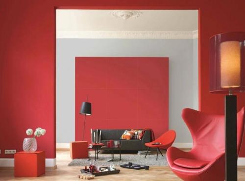 Нестандартный интерьер. В красном, белом и чёрном цветах. 02