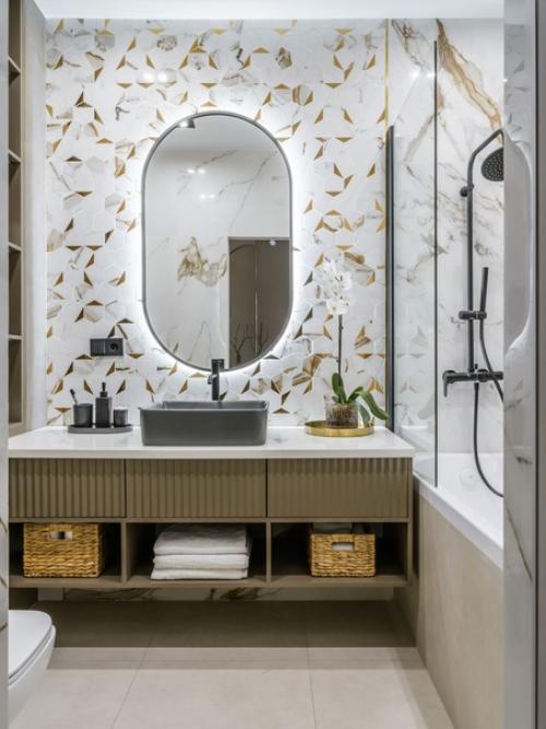 Реализованный интерьер квартиры, площадью 43 кв. 04