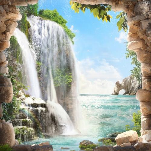 Современные фотообои водопады - это не те обои, которые мы привыкли видеть в домах раньше. 03