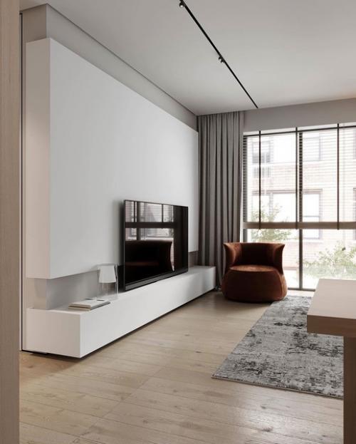 Небольшая гостиная, в одно - комнатной квартире ЖК ортау. 03