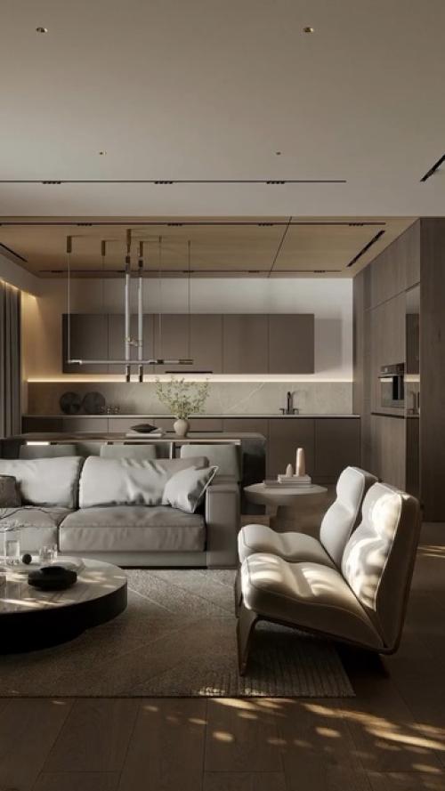 Дизайн кухни - гостиной. 01