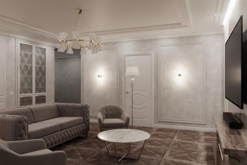 Реализованный проект кухни - гостинной. 01