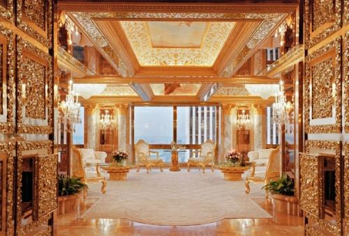 Как выглядит квартира Дональда трампа, больше похожая на французский замок. 01