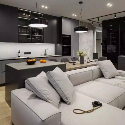 Кухня - гостиная - очень распространенное решение в современном мире. 01