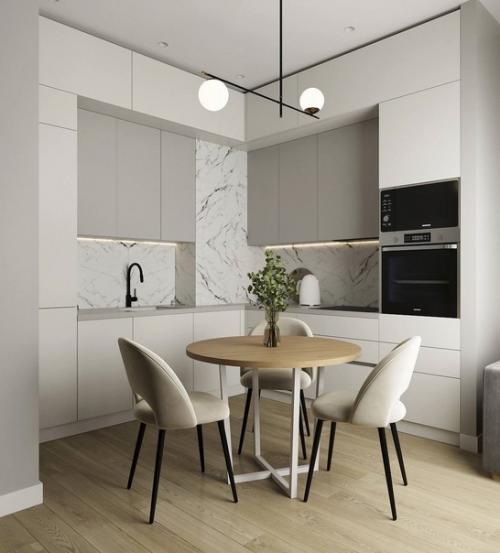 Стильный лаконичный дизайн однокомнатной квартиры. 02