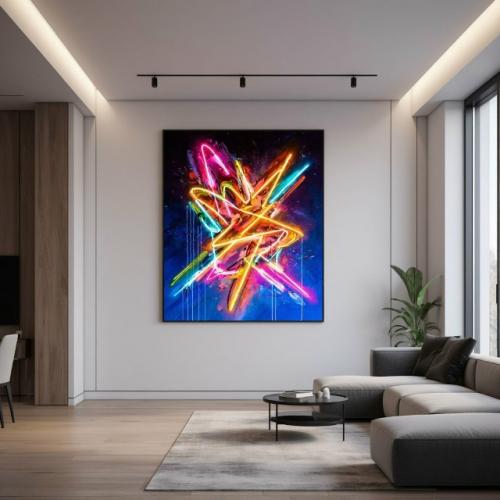 Неоновая картина в интерьере: как световое искусство меняет пространство.
