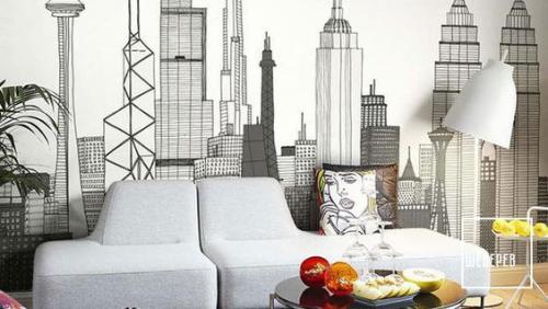 Изысканные фотообои в интерьере - идеальный вариант для квартиры или дома в классическом стиле, например. 05