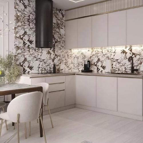 Очаровательная и практичная кухня - гостиная. 01