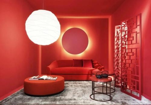 Нестандартный интерьер. В красном, белом и чёрном цветах. 01