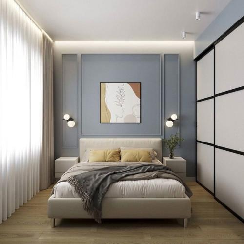 Стильный лаконичный дизайн однокомнатной квартиры. 04
